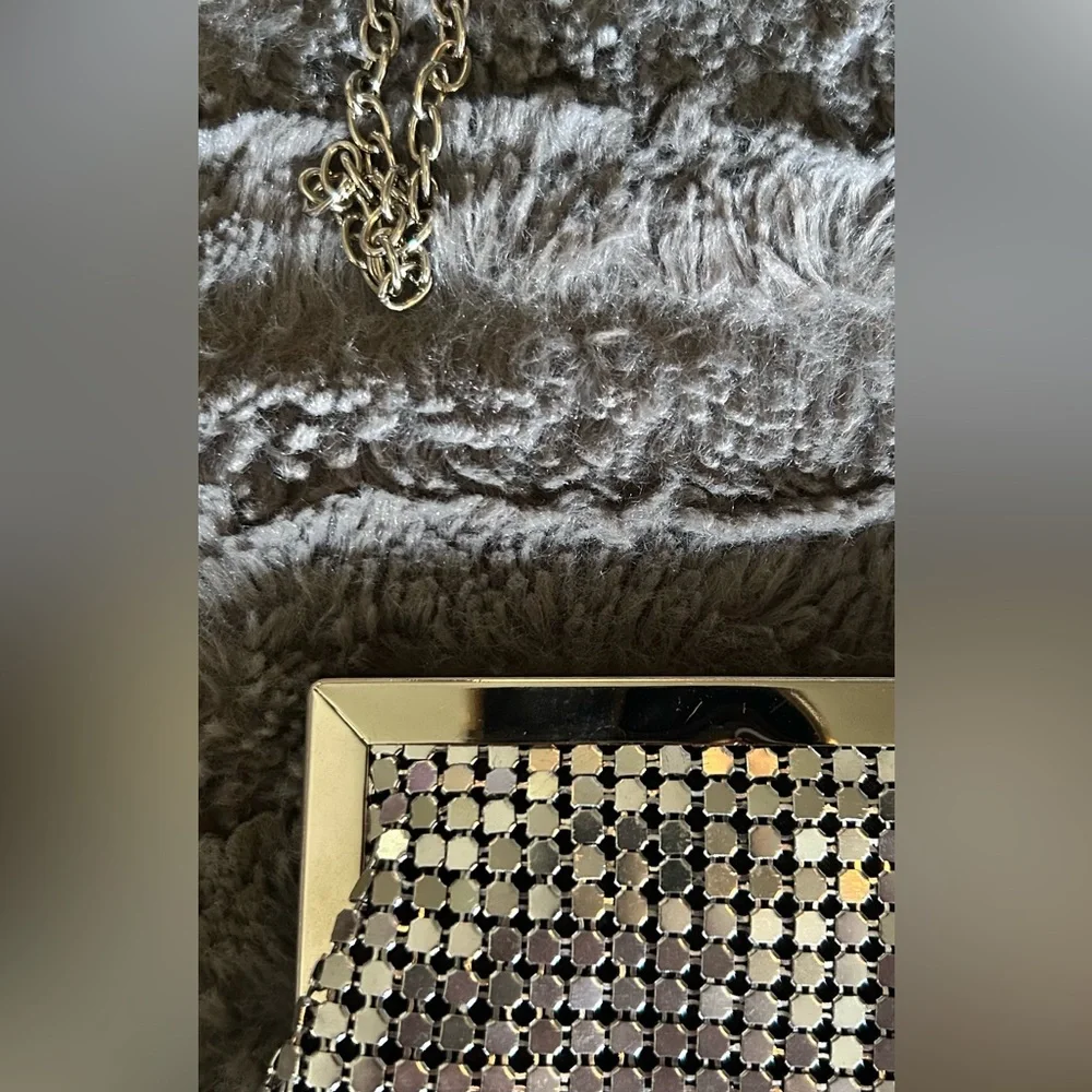 Elegant Silver Mesh Evening Bag - Picture 2 of 6
